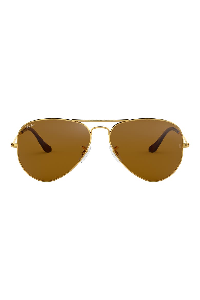 62mm Oversize Aviator Sunglasses, Main, color, BROWN GRAD