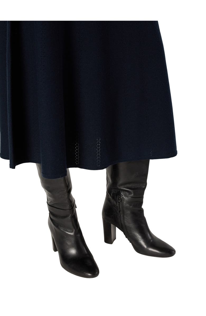 GERARD DAREL Bia Knitted Midi Skirt, Alternate, color, Navy Blue