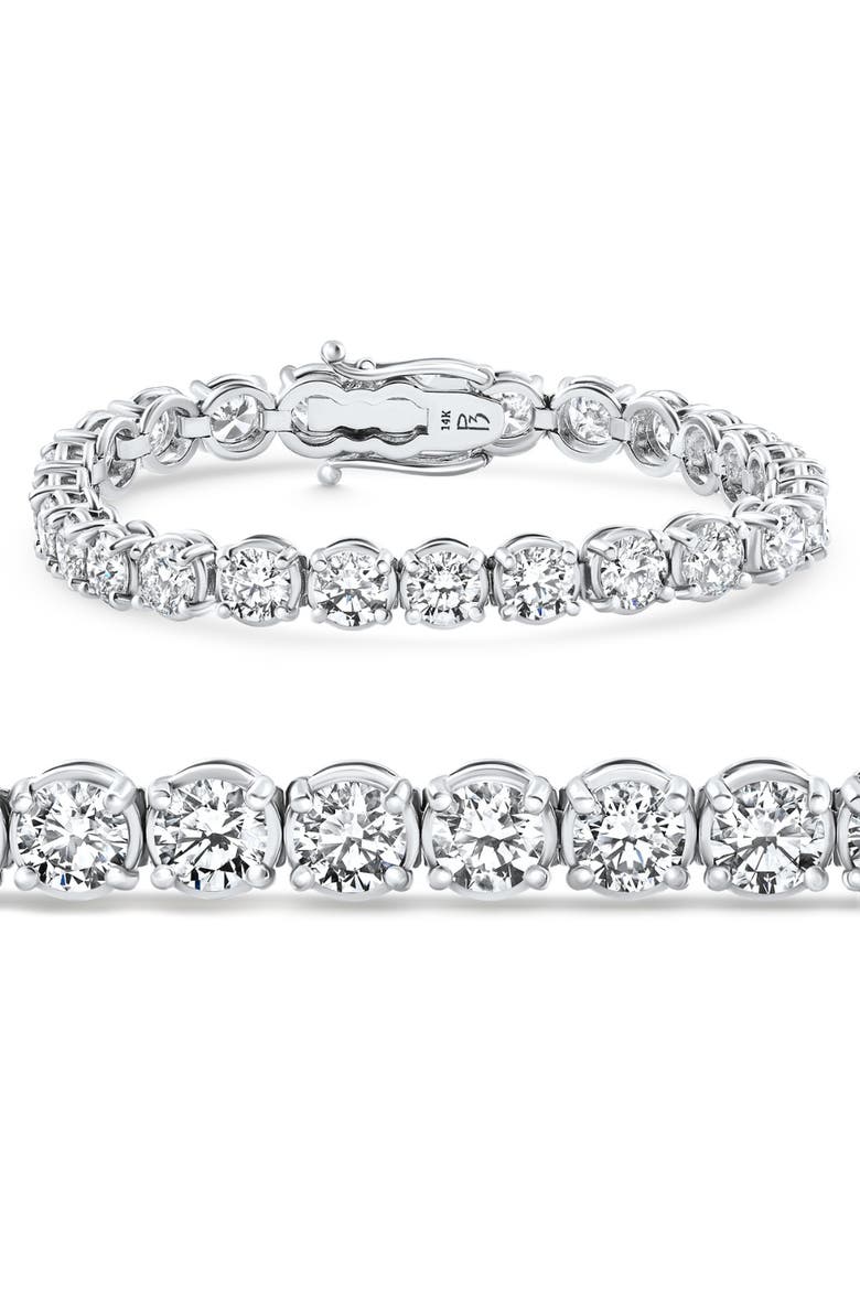 19.00Ct Diamond 21 Gram Tennis Bracelet 14k Gold 7" Lab Grown, Main, color, 14k White Gold