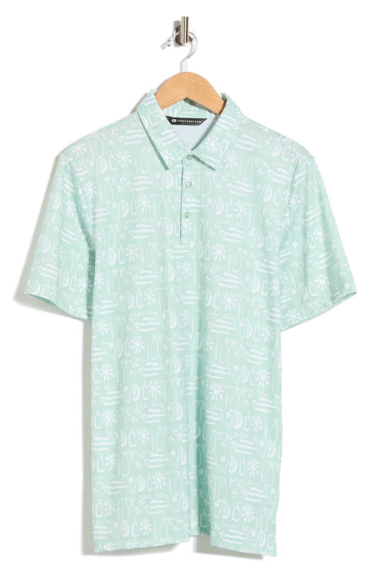 Featherweight Cabana Performance Polo, Main, color, AQUA FOAM