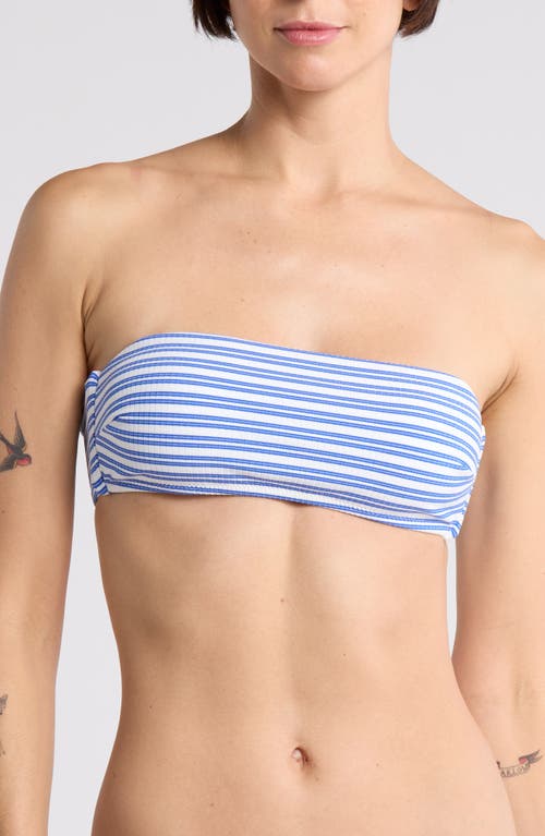 Shop Vitamin A ® Mila Bandeau Bikini Top In Blue Stripe
