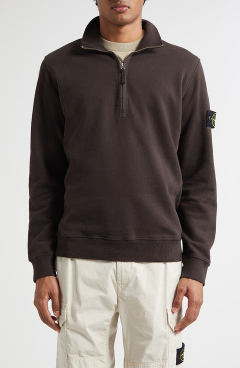 Compass Patch Brushed Fleece Half Zip Sweatshirt