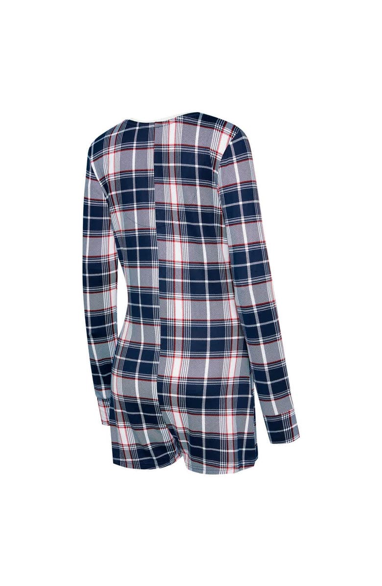 CONCEPTS SPORT Women's Concepts Sport Navy Boston Red Sox Ashford Plaid V-Neck Knit Romper, Alternate, color, Navy