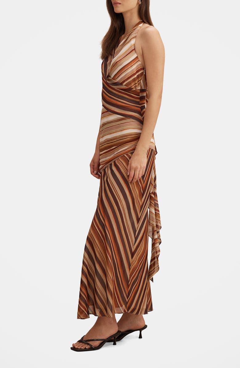 Ever New Ana Stripe Halter Maxi Dress, Alternate, color, Stripe