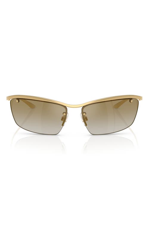 Dolce & Gabbana Dolce&gabbana 61mm Rimless Rectangular Sunglasses In Gold