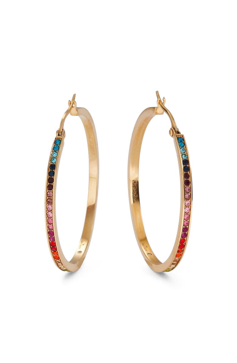 Alex and Ani Rainbow Ombre Pave Hoop, Main, color, Rainbow Ombre