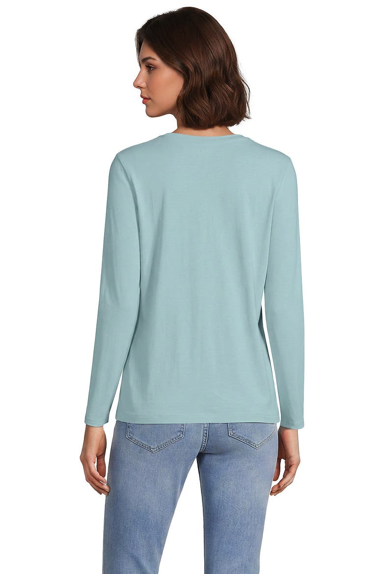Supima Cotton Long Sleeve Crewneck T-shirt, Alternate, color, Light Seagrass