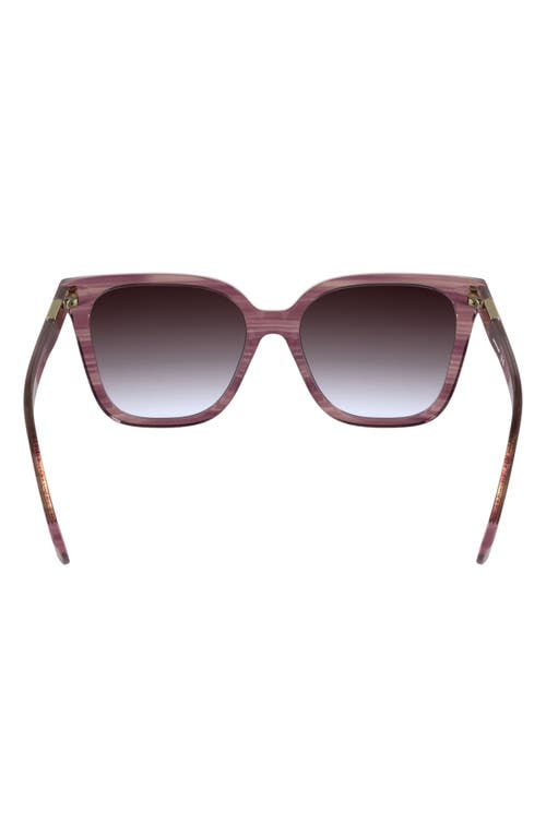 Longchamp Le Pliage 55mm Gradient Butterfly Sunglasses In Striped Purple