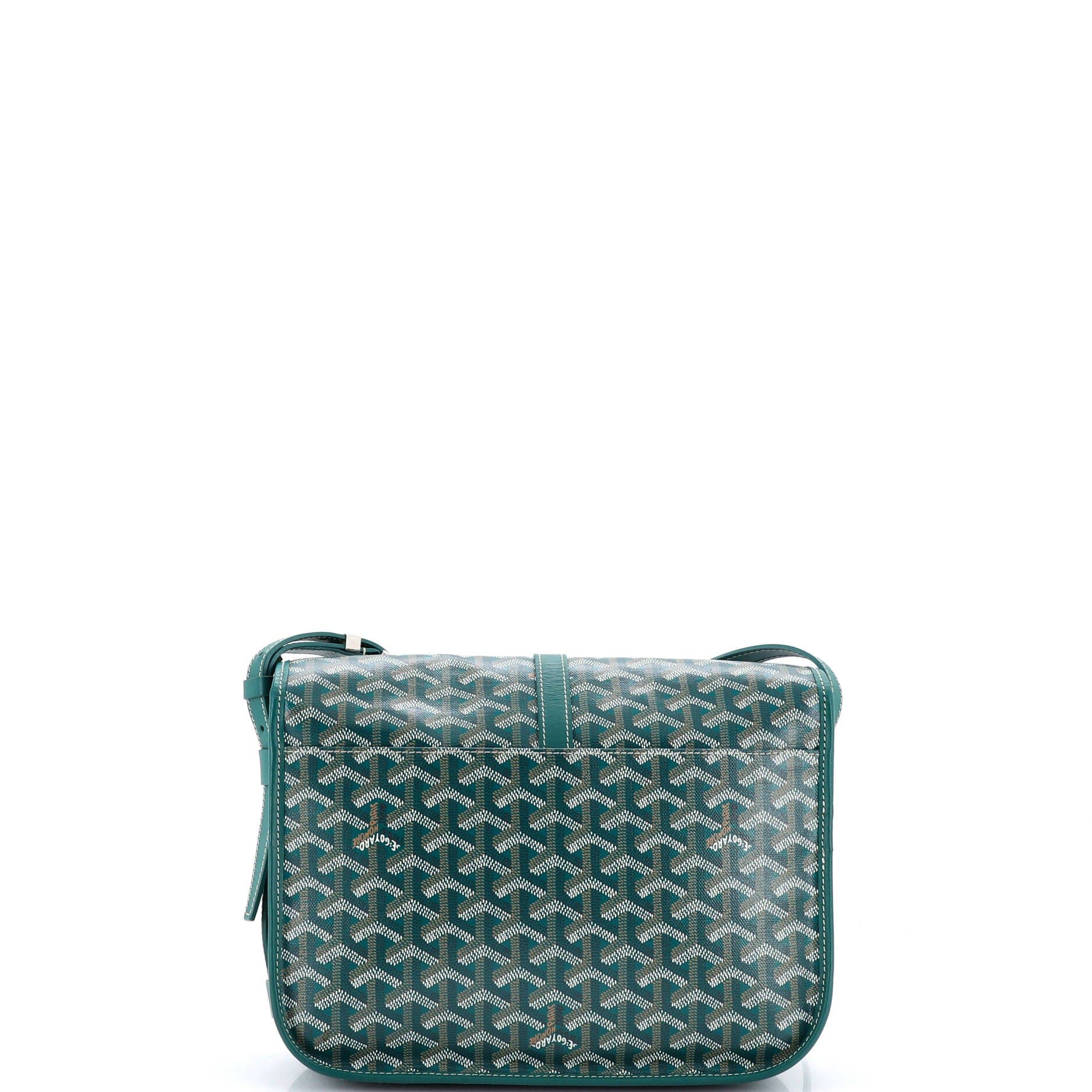 Pre-Owned Goyard Belvedere II Messenger Bag Coated Canvas MM, Alternate, color, Green