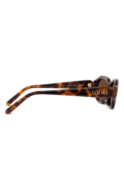 Loewe Slim 51mm Rectangular Sunglasses In Brown