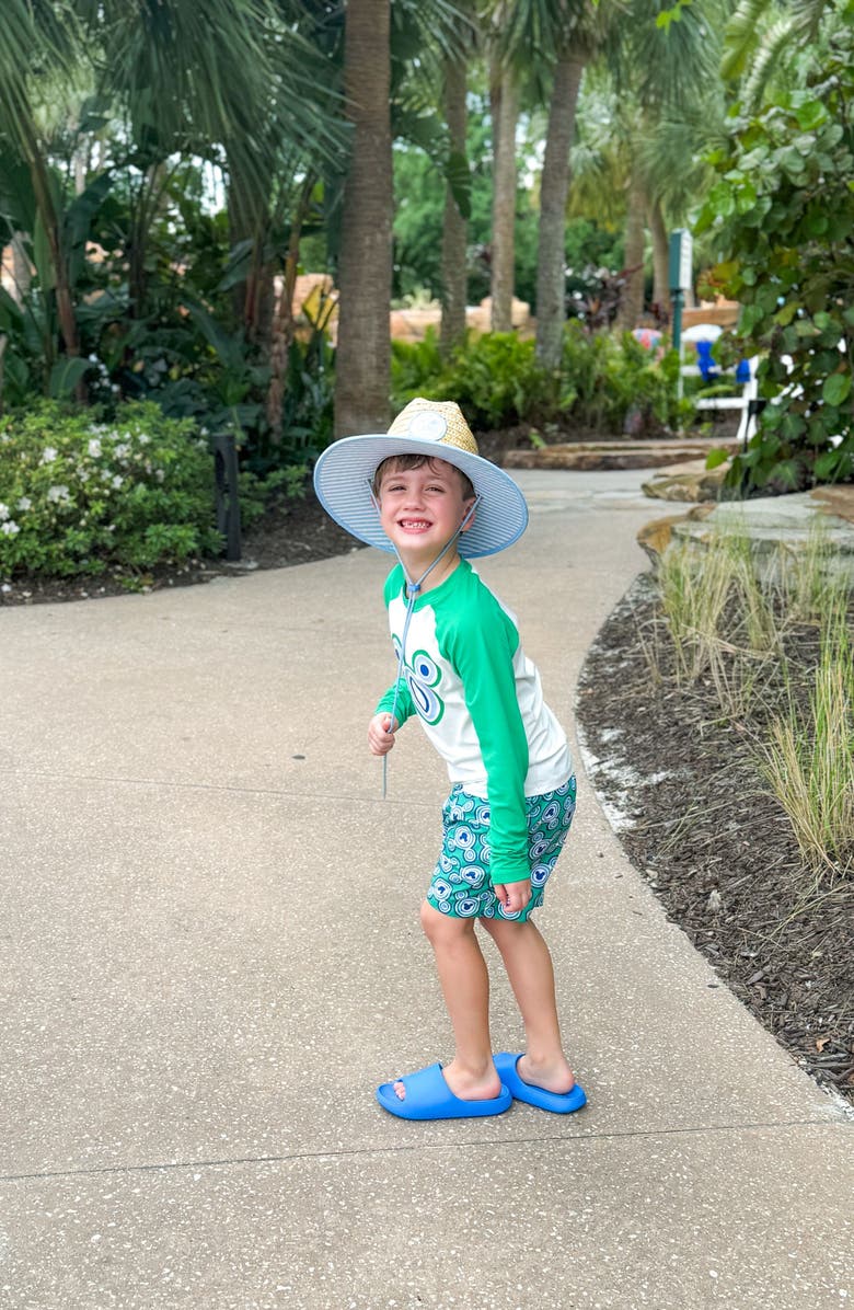 Bits & Bows Lifeguard Straw Hat, Alternate, color, Blue