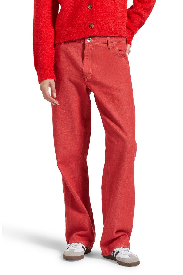 Essex Wide Leg Painter Pants, Main, color, MARS RED