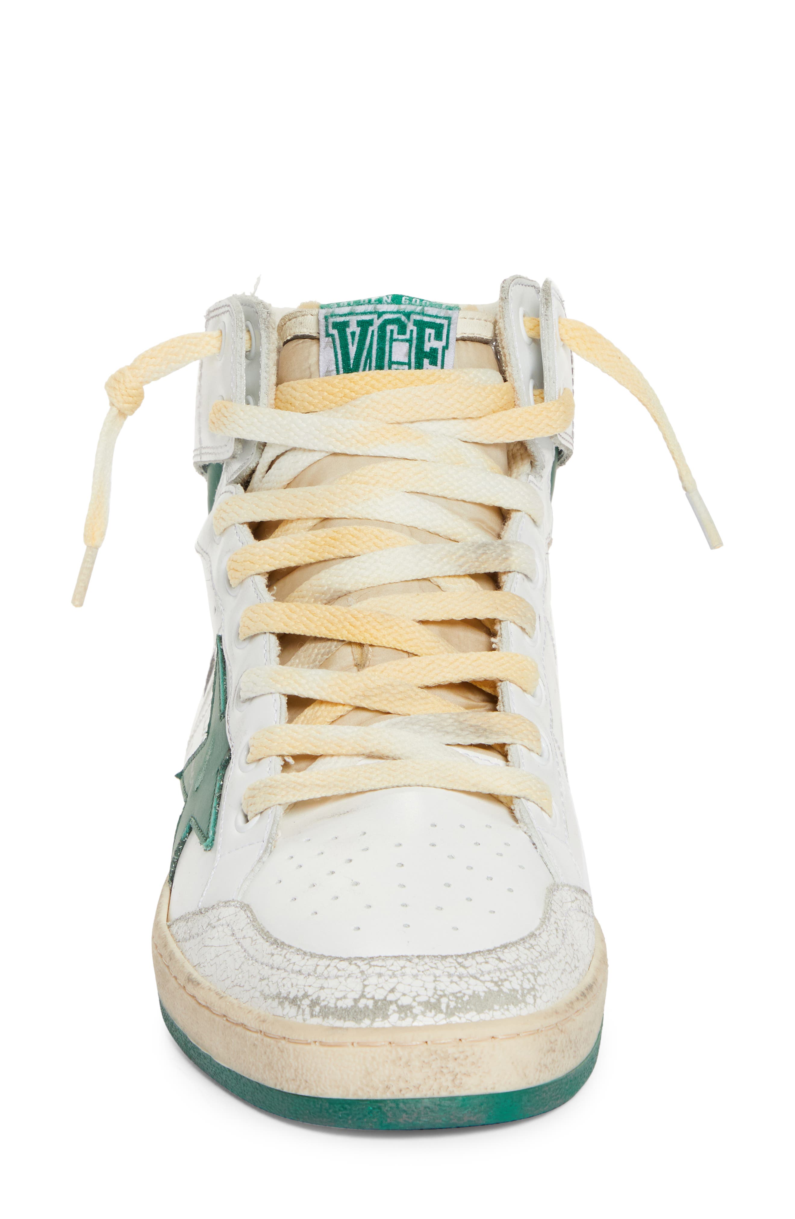 Golden Goose Sky-Star High Top Sneaker, Alternate, color, White/ Green