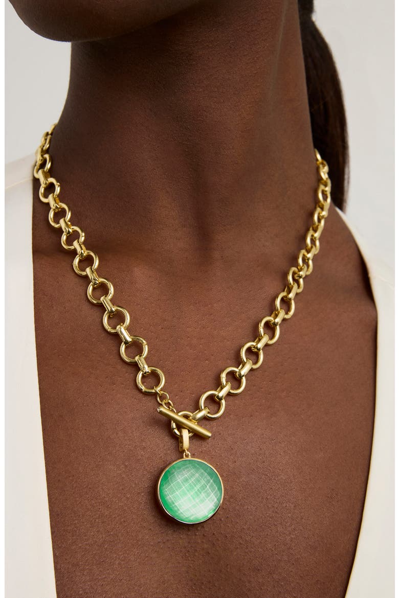 Knockout Collar Necklace, Alternate, color, BANYAN GREEN