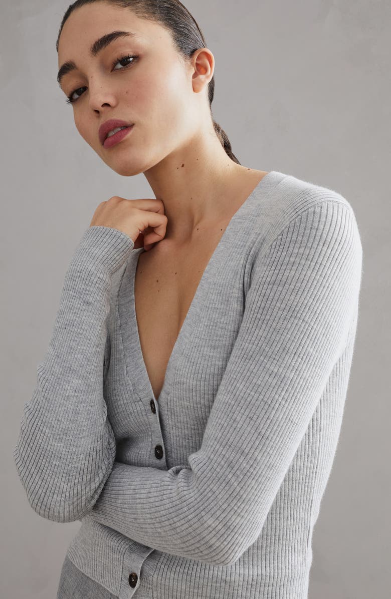 Brunello Cucinelli Rib knit cardigan, Alternate, color, 