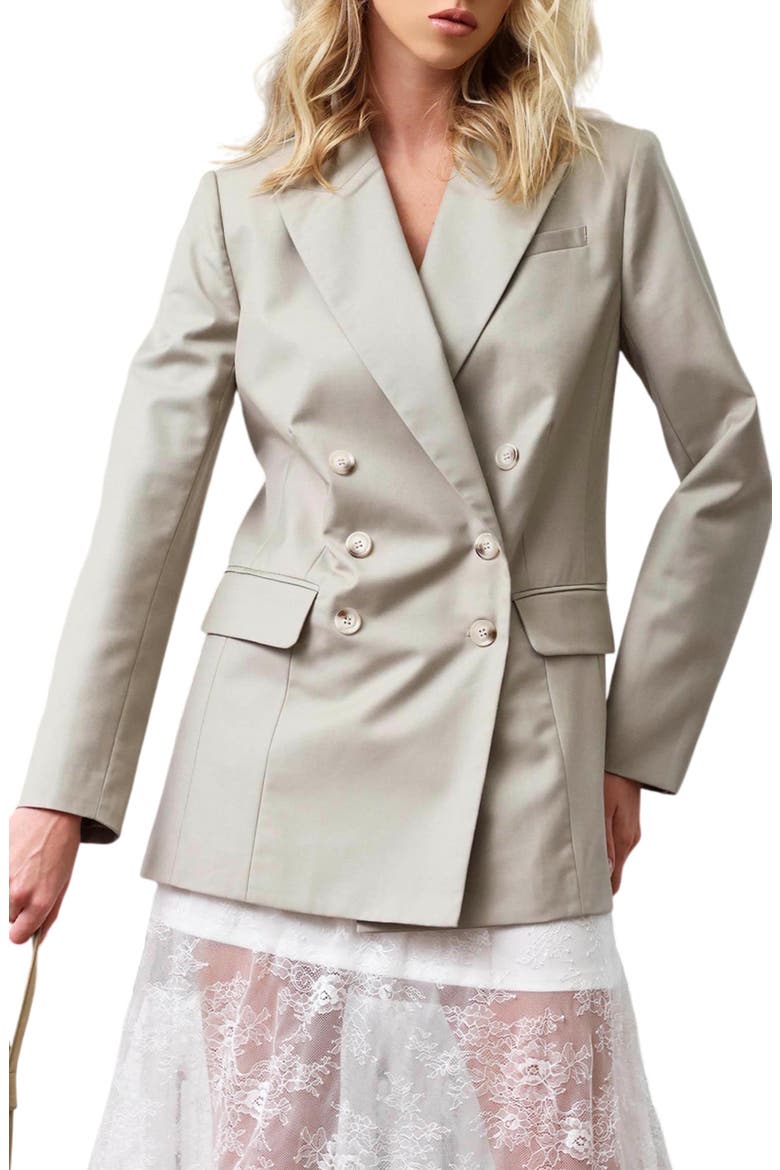 Charles Double Breasted Blazer, Main, color, PALE SAGE