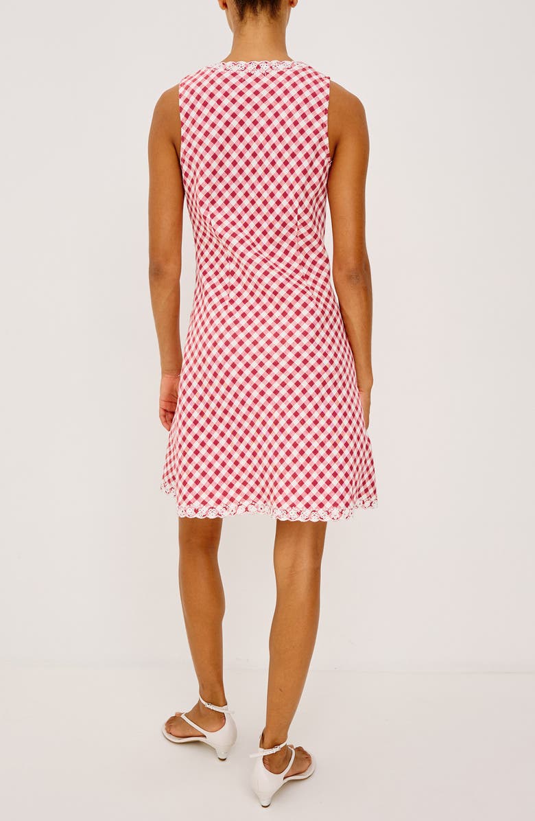 Rails Bex Eyelet Embroidered Gingham Check Linen Dress, Alternate, color, Picnic Check