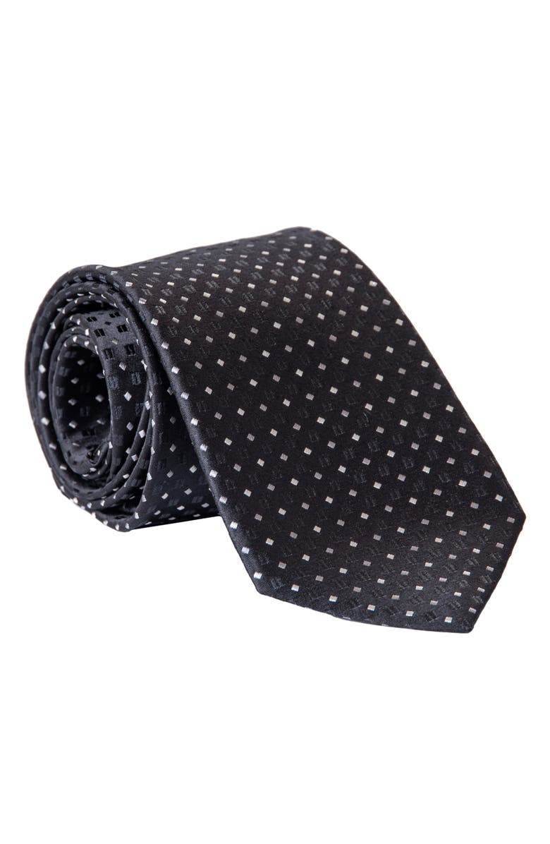 Elizabetta Barbera - Silk Jacquard Tie for Men, Main, color, Black