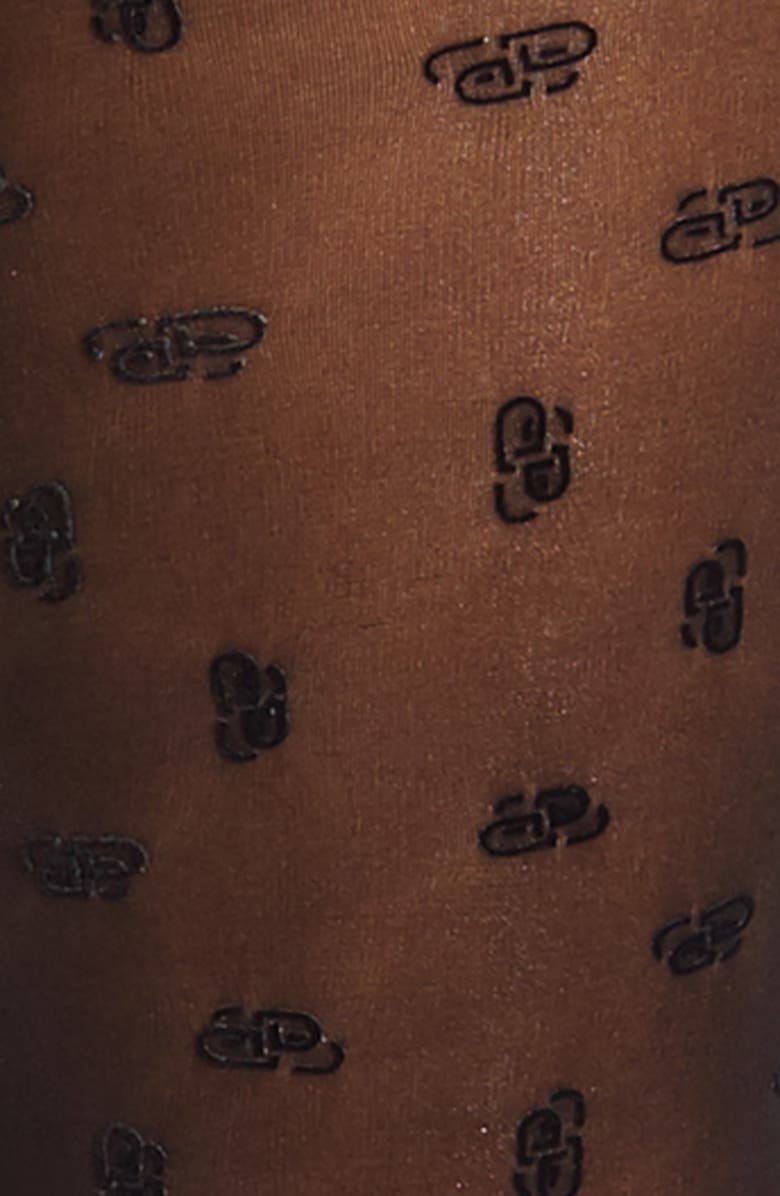 Balenciaga BB Logo Tights, Alternate, color, 