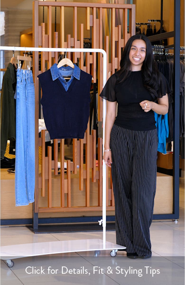 Mixed Media Sweater Vest, sales video thumbnail