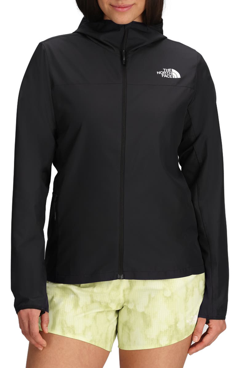 The North Face Wind Hooded Jacket, Main, color, The North Face Black