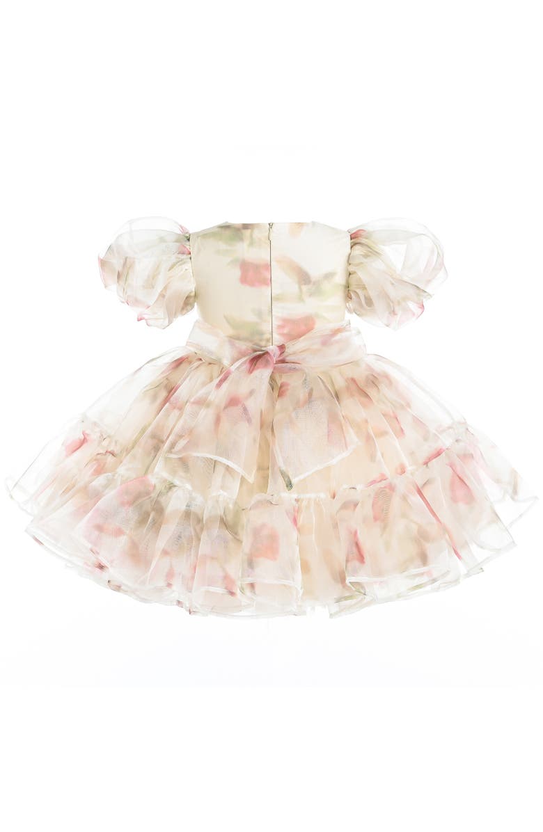 Tulleen Elanora Floral Organza Dress, Alternate, color, Cream