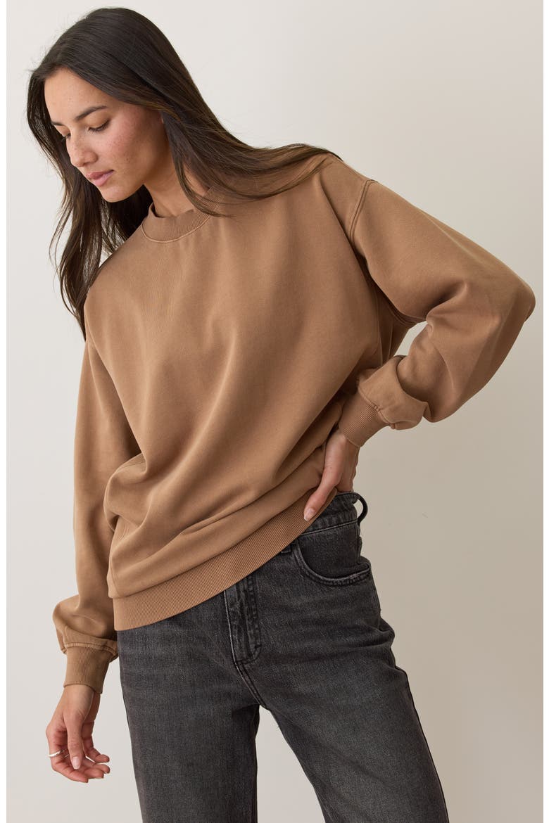 Cloud 9 Cotton Blend Fleece Crewneck Sweatshirt, Alternate, color, WOODSMOKE