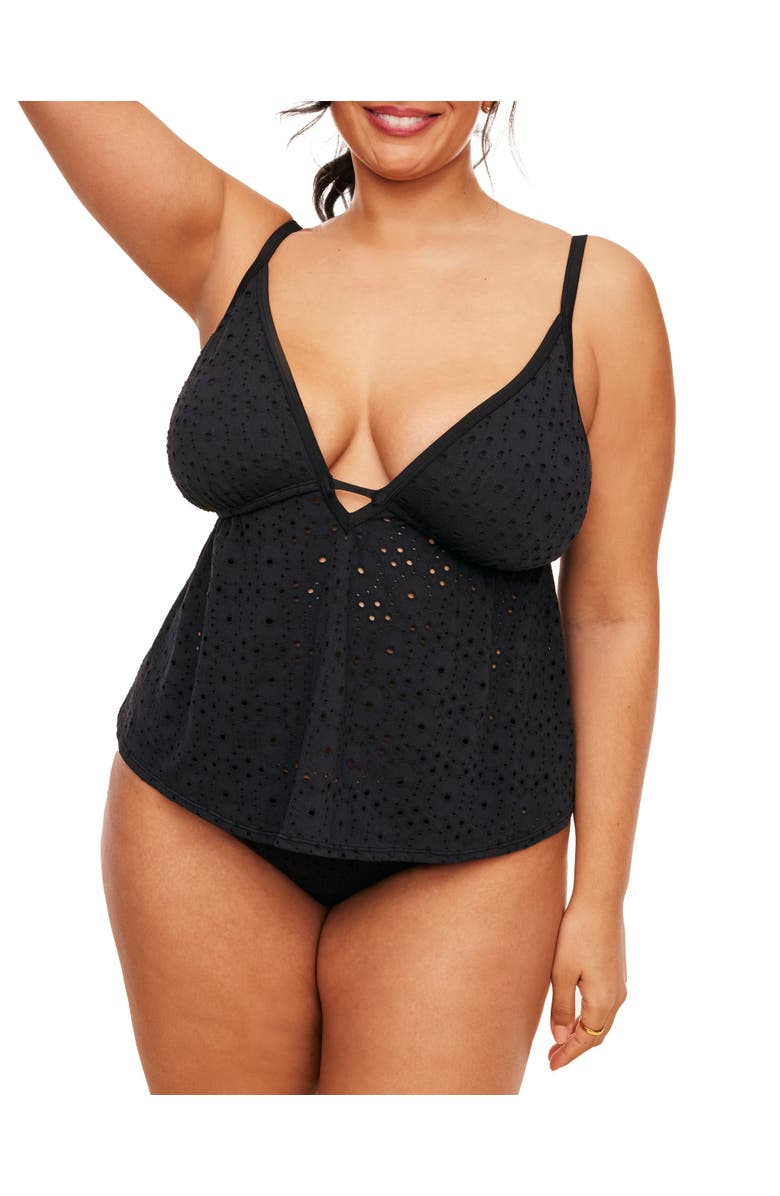 Adore Me Bailee Swimwear Tankini Top, Main, color, Black