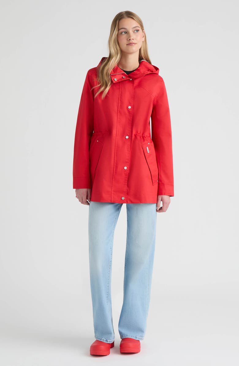 Hunter Adela Hooded Waterproof Jacket, Alternate, color, Hunter Red