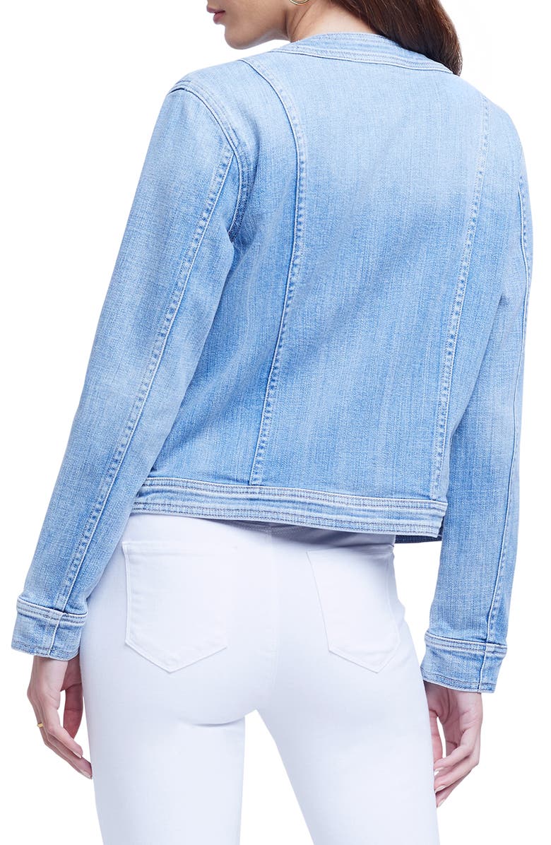 L'AGENCE Yari Denim Jacket, Alternate, color, 