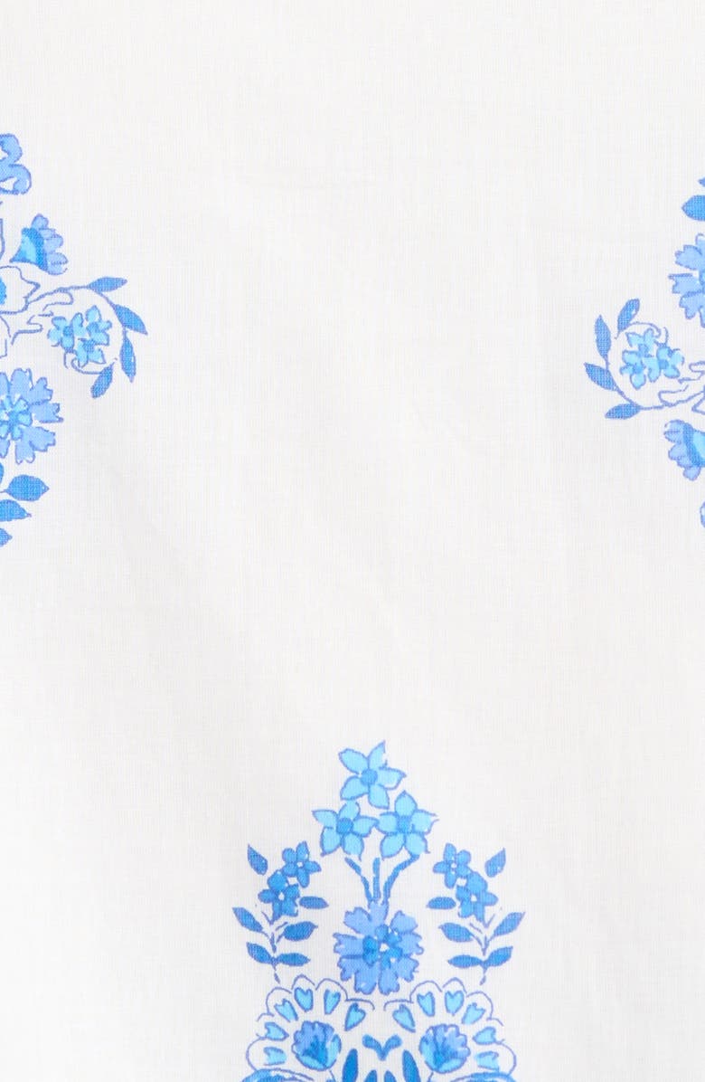 SUGARLIPS Yila Print Ruffle Sleeve Top, Alternate, color, Wht-Blues