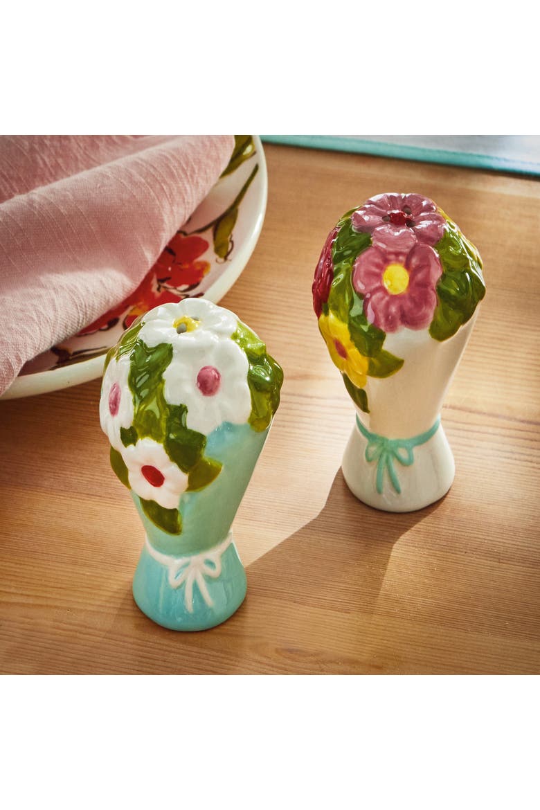 In Bloom Salt and Pepper Shaker Set Hand Wash Everyday Use, Alternate, color, Blue