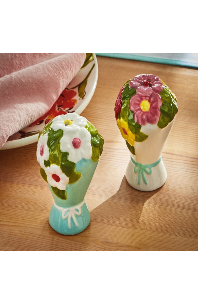 tag In Bloom Salt and Pepper Shaker Set Hand Wash Everyday Use, Alternate, color, Blue