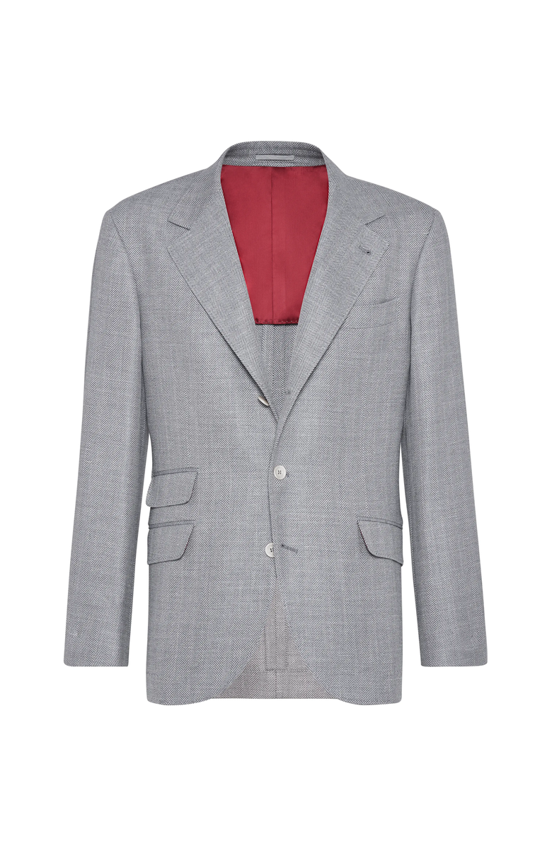 Brunello Cucinelli Chevron unconstructed Cavallo blazer, Main, color,