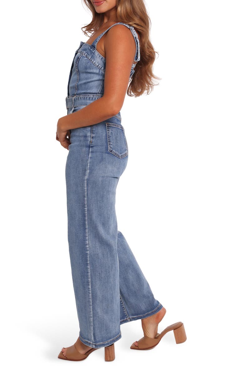 Petal & Pup Edan Belted Denim Jumpsuit, Alternate, color, Denim