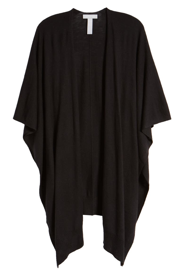 Easy Travel Ruana, Alternate, color, BLACK
