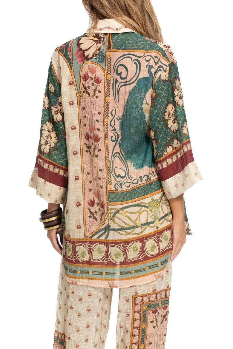 Chrissy Plume Cover-Up Shirt, Alternate, color, GREEN
