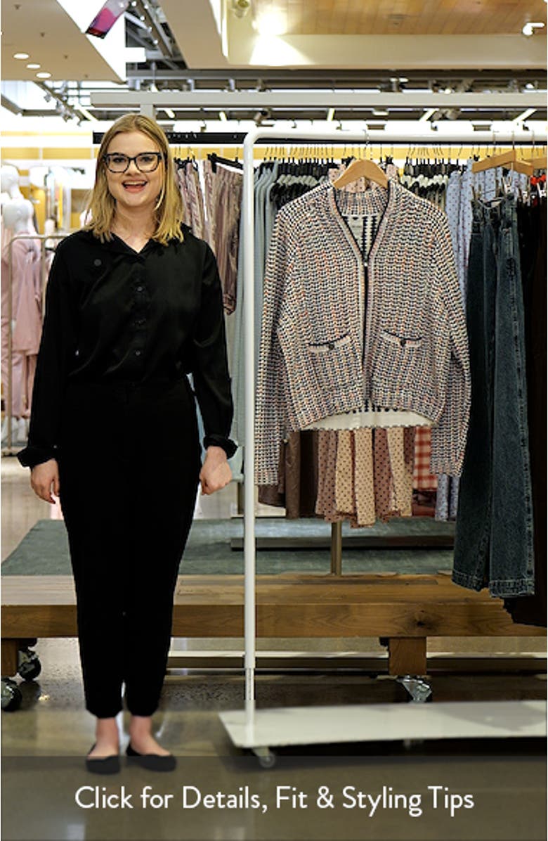 Tuck Stitch Colorwheel Knit Jacket, sales video thumbnail