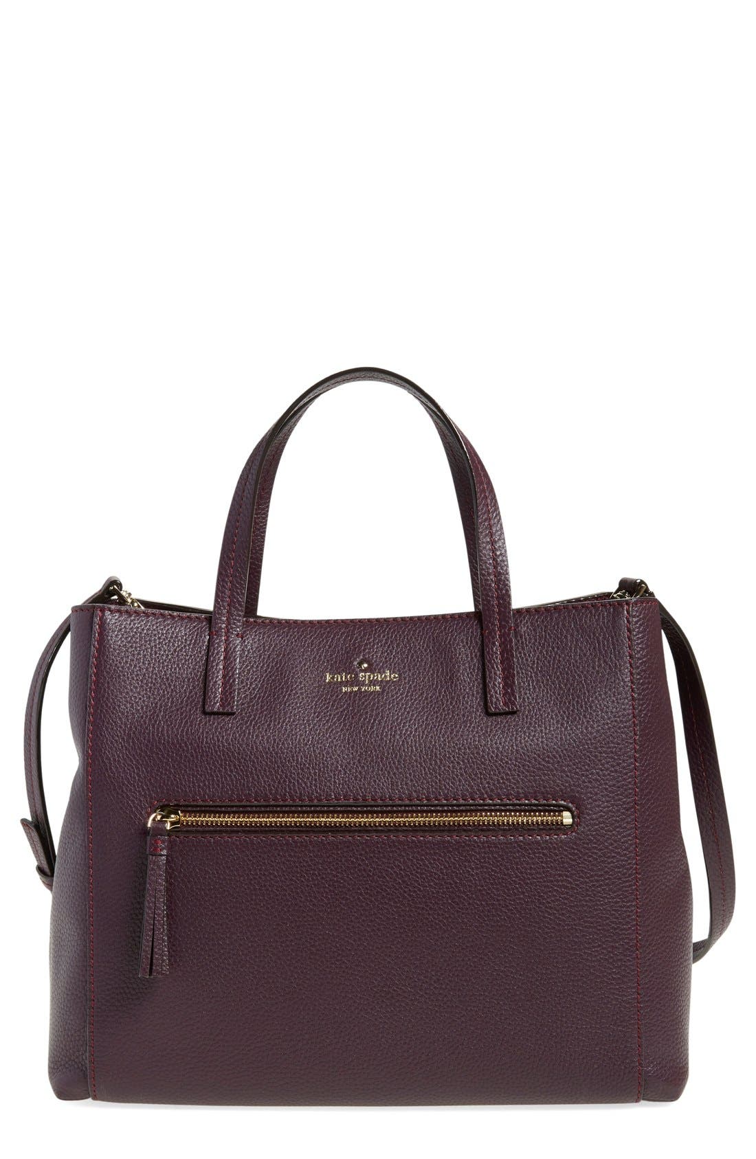 'spencer court - tera' leather satchel (Nordstrom Exclusive), Main, color, MAHOGANY