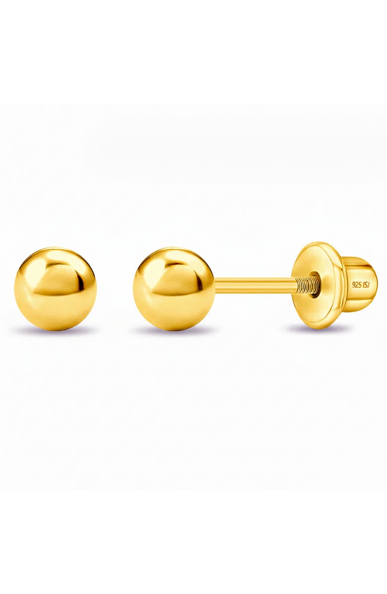 In Season Jewelry Polished Ball Earrings, Alternate, color, Gold