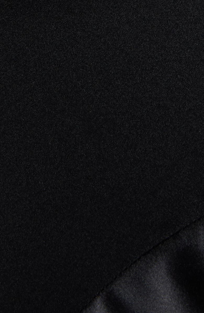 TOM FORD Belt Accent Bias Cut Silk Satin Maxi Skirt with Train, Alternate, color, Black