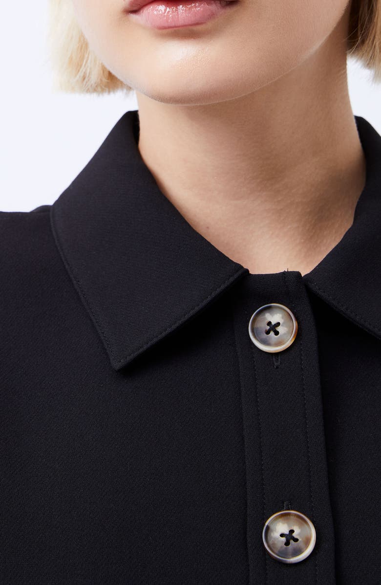 French Connection Azra Sleeveless Twill Mini Shirtdress, Alternate, color,