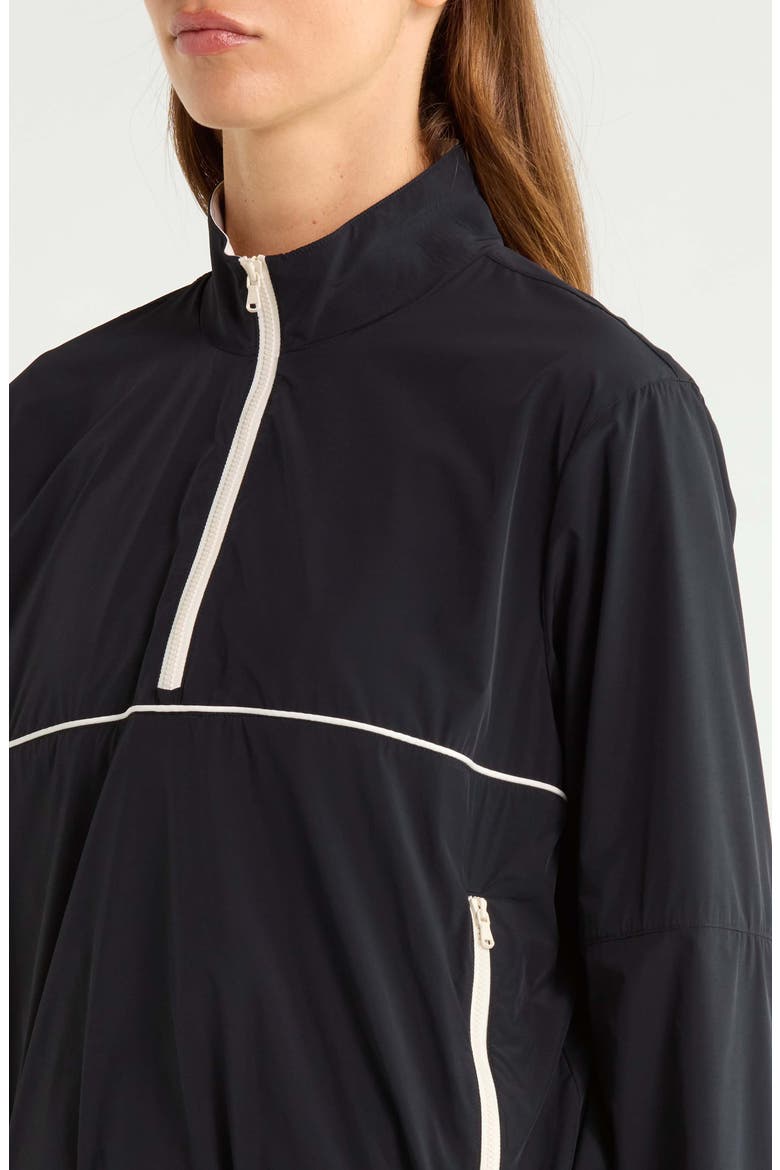 Lyle Quarter Zip Performance Windbreaker, Alternate, color, BLACK/CREME
