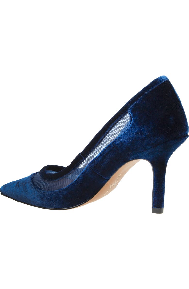 Linea Paolo Perline Pointed Toe Pump, Alternate, color, Navy