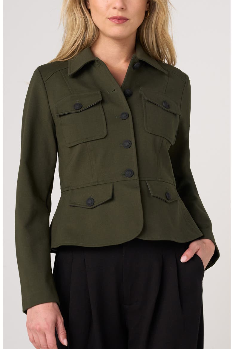 Peplum Jacket, Main, color, HUNTER GREEN