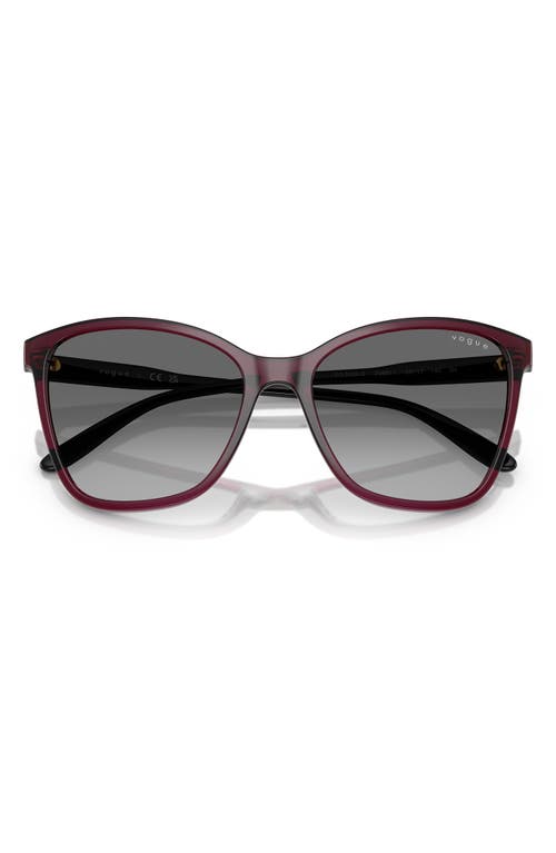 Vogue 56mm Gradient Butterfly Sunglasses In Burgundy