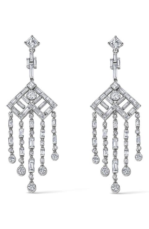 Diamond Chandelier Drop Earrings