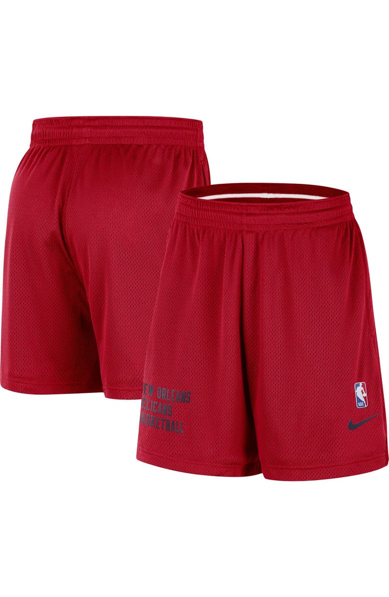Nike Unisex Nike Red New Orleans Pelicans Warm Up Performance Practice Shorts, Alternate, color, 