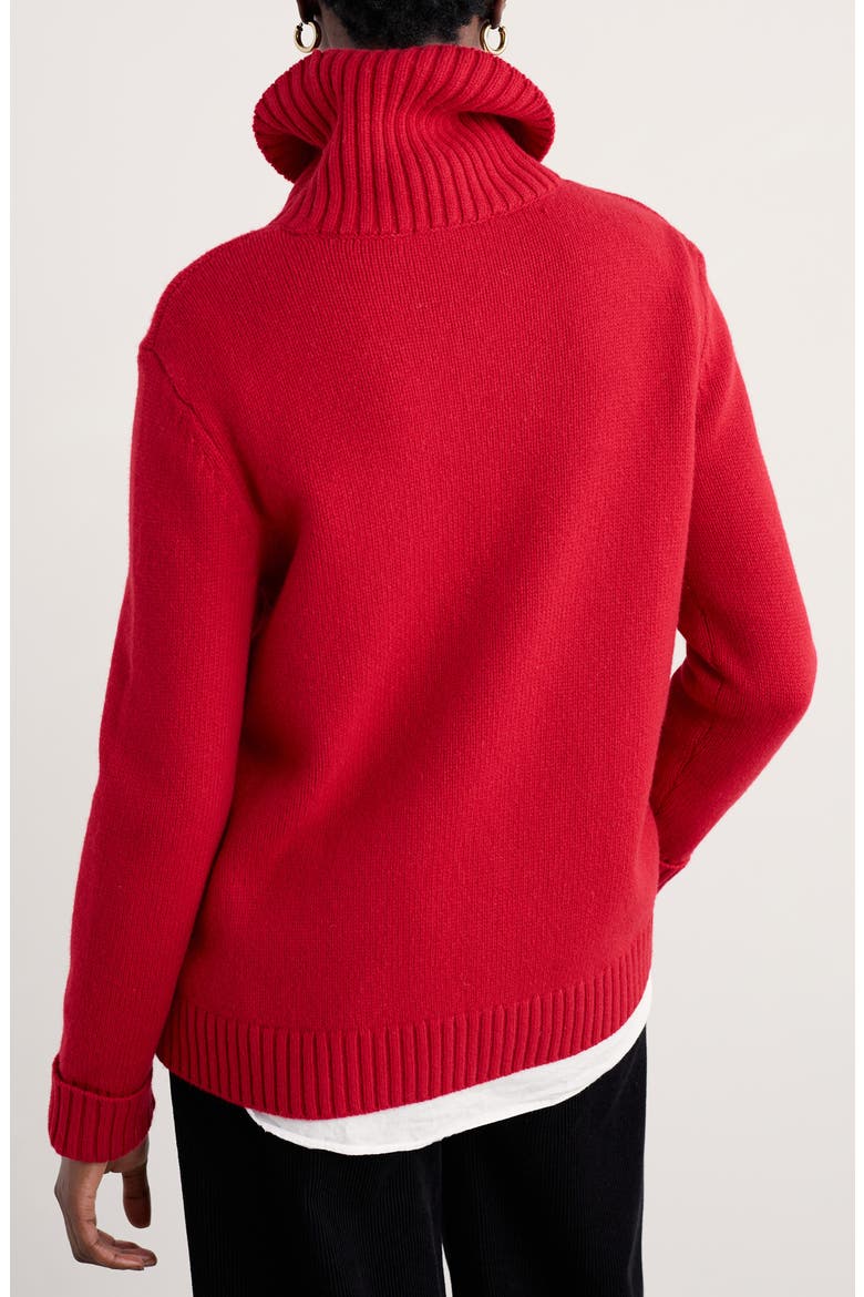 Braque Turtleneck Wool Blend Sweater, Alternate, color, KNIT MELANGE CARMINE
