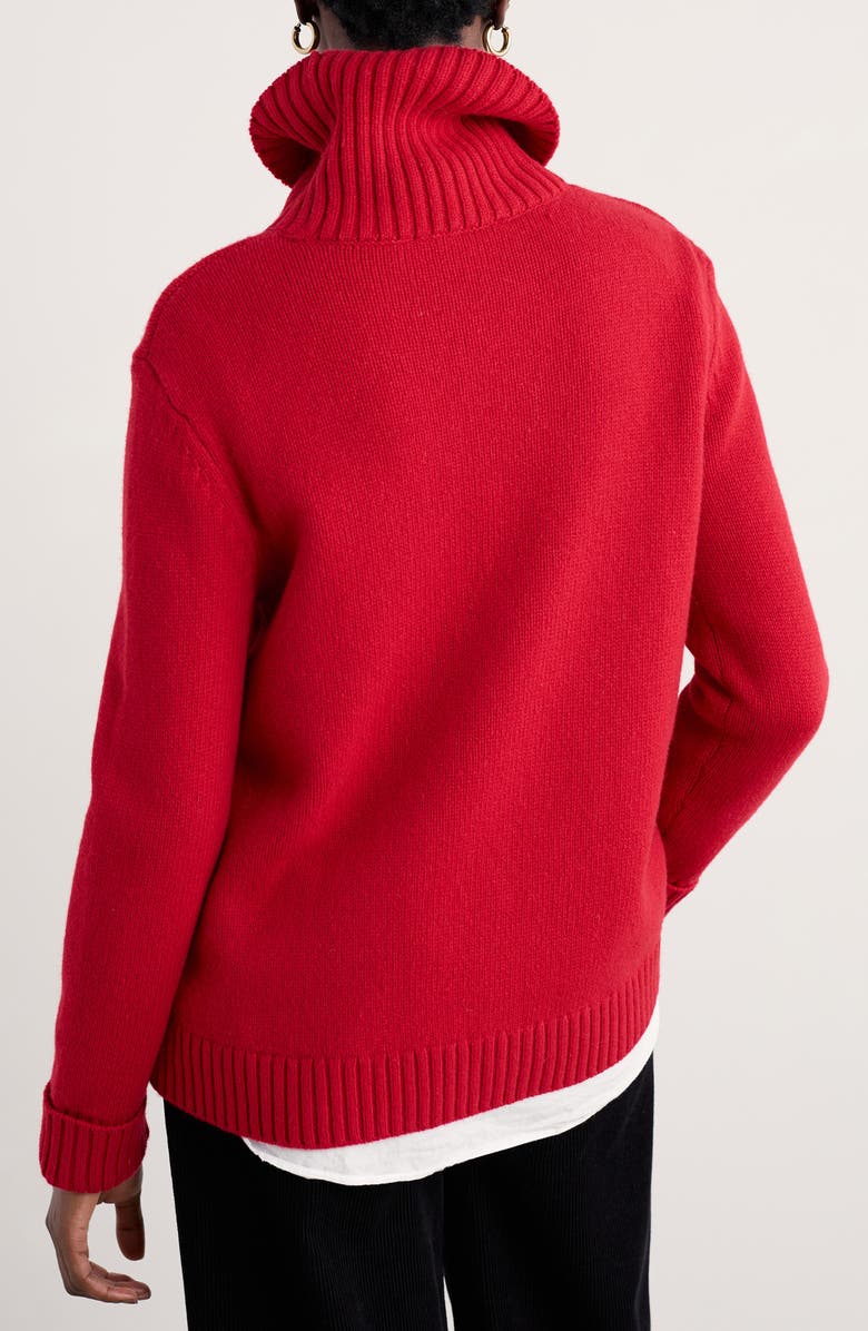 Seasalt Cornwall Braque Turtleneck Wool Blend Sweater, Alternate, color, Knit Melange Carmine